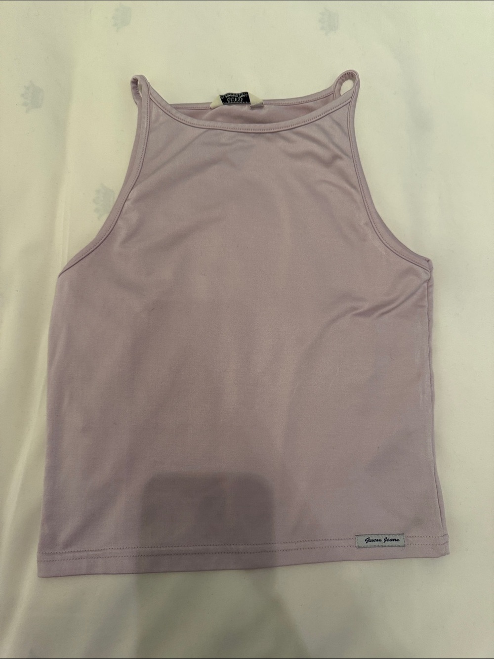 Guess Light Lavender Halter Tank Top